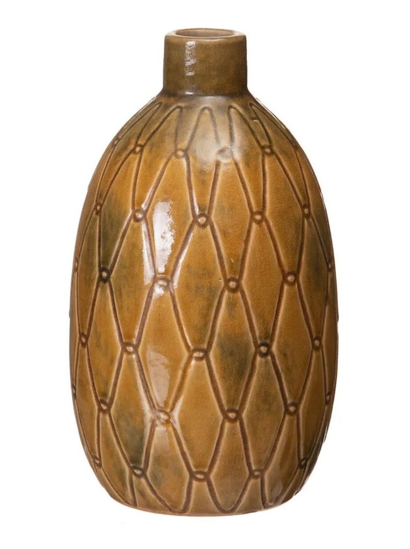 Grand vase moutarde patiné Moutarde - Kiabi