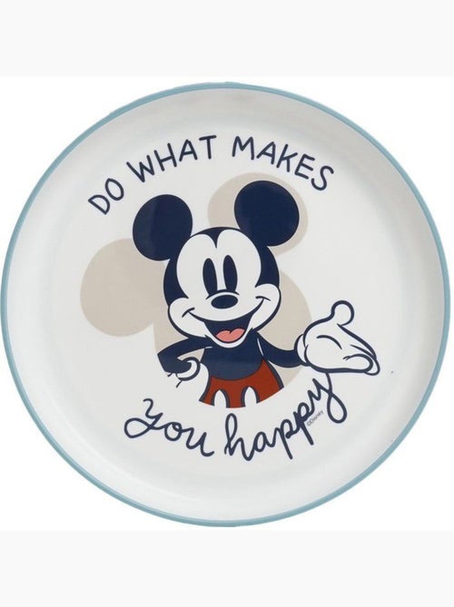 Grande assiette anti-derapante mickey collector - Kiabi