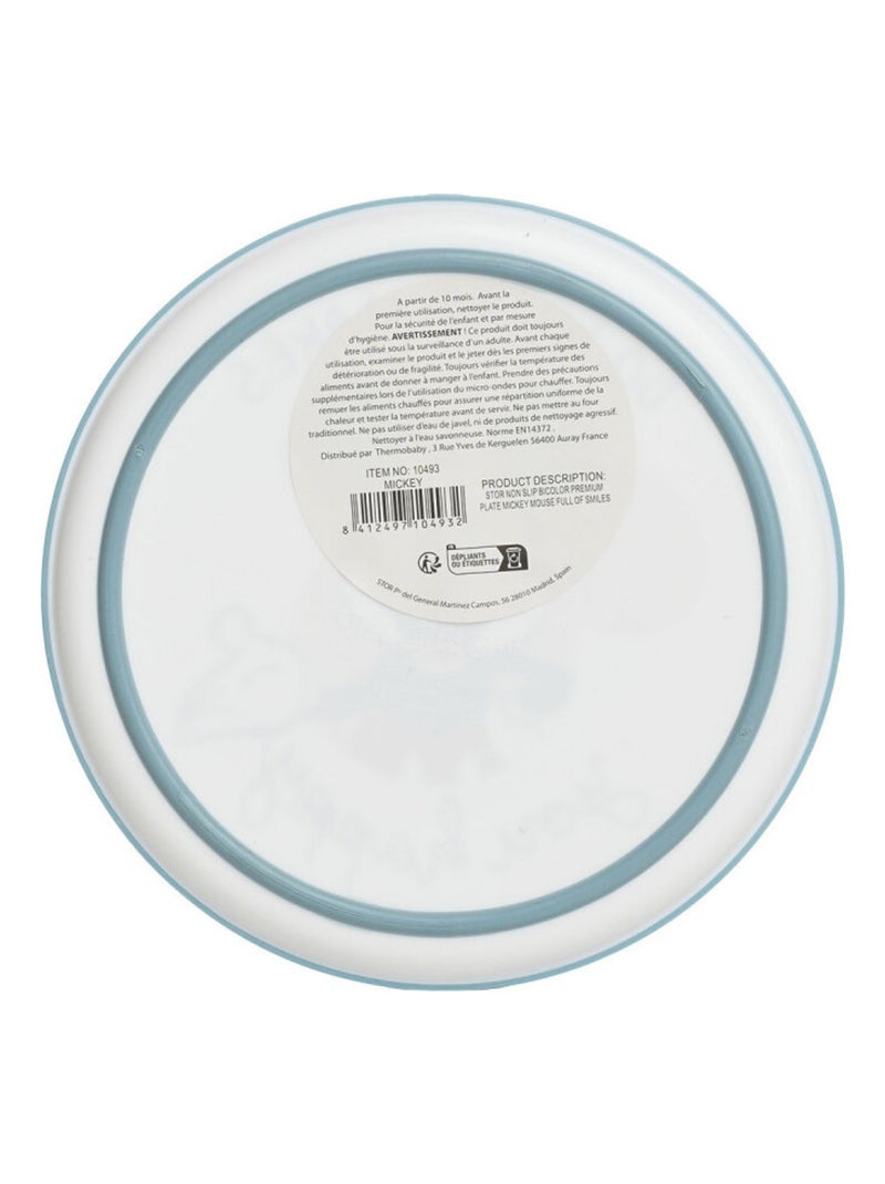 GRANDE ASSIETTE ANTI-DERAPANTE MICKEY COLLECTOR Bleu - Kiabi
