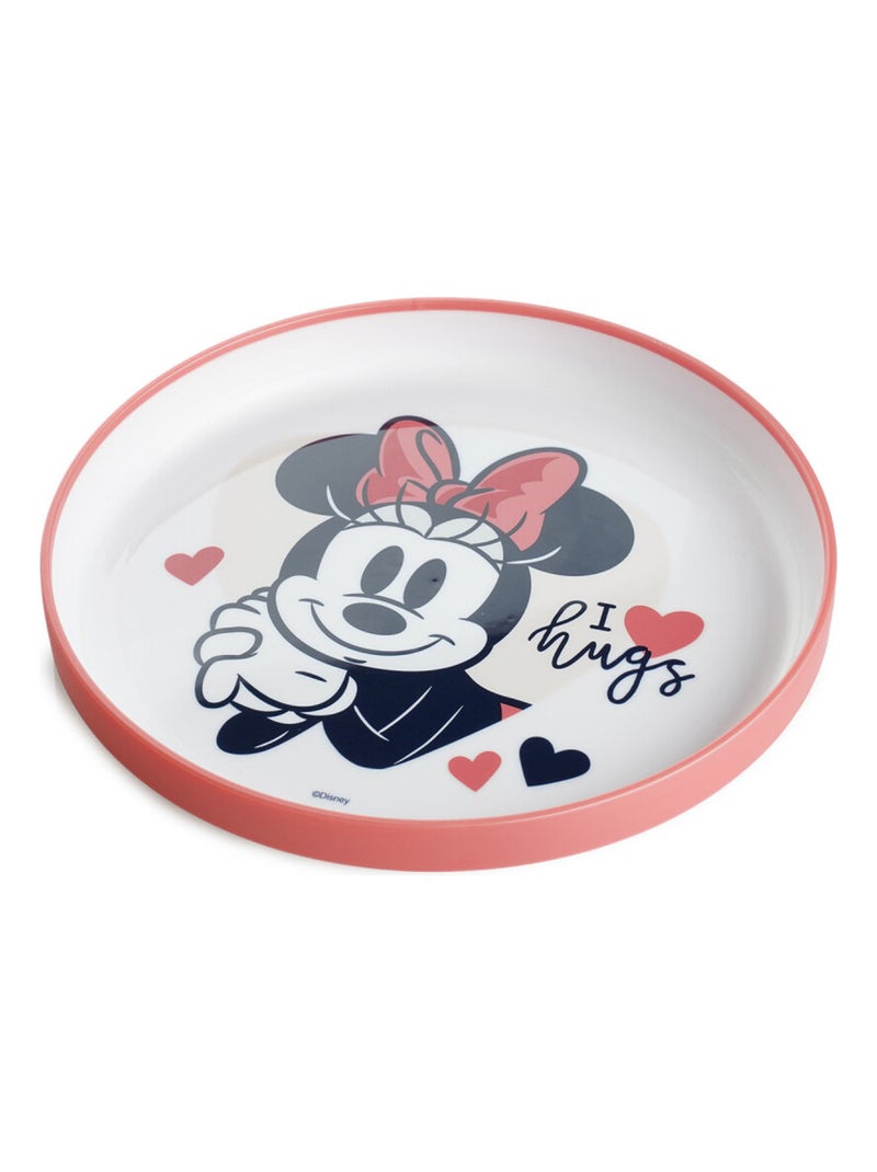 GRANDE ASSIETTE ANTI-DERAPANTE MINNIE COLLECTOR Rose - Kiabi