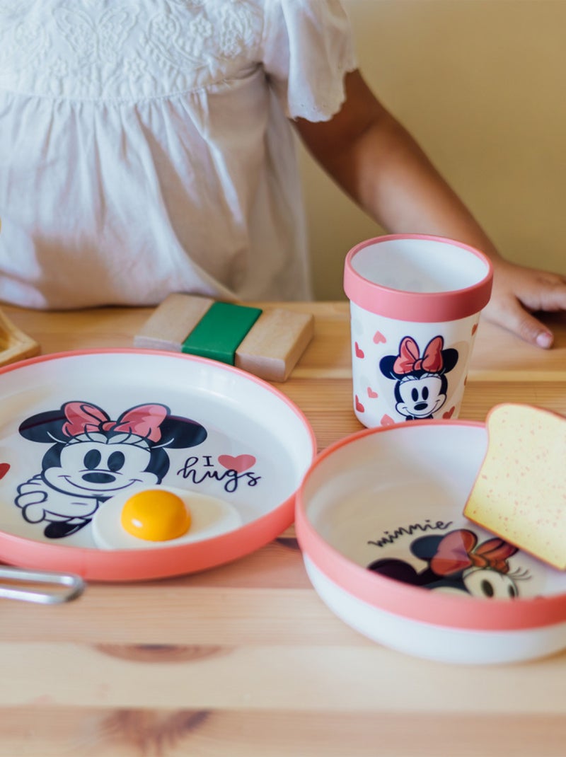 GRANDE ASSIETTE ANTI-DERAPANTE MINNIE COLLECTOR Rose - Kiabi