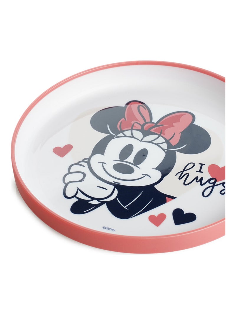 GRANDE ASSIETTE ANTI-DERAPANTE MINNIE COLLECTOR Rose - Kiabi
