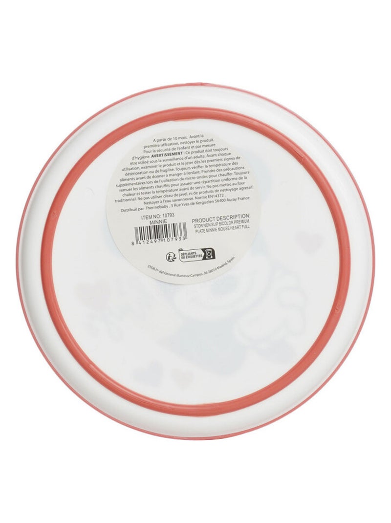 GRANDE ASSIETTE ANTI-DERAPANTE MINNIE COLLECTOR Rose - Kiabi