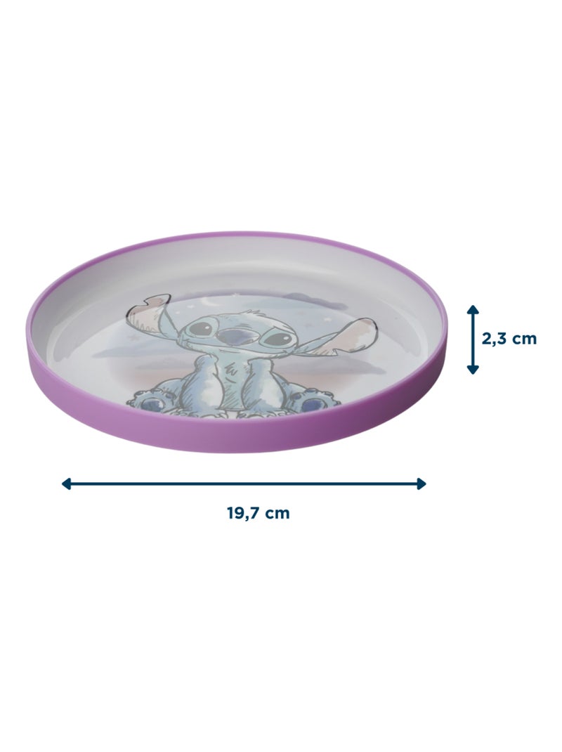 GRANDE ASSIETTE ANTIDÉRAPANTE LILO et STITCH Violet - Kiabi