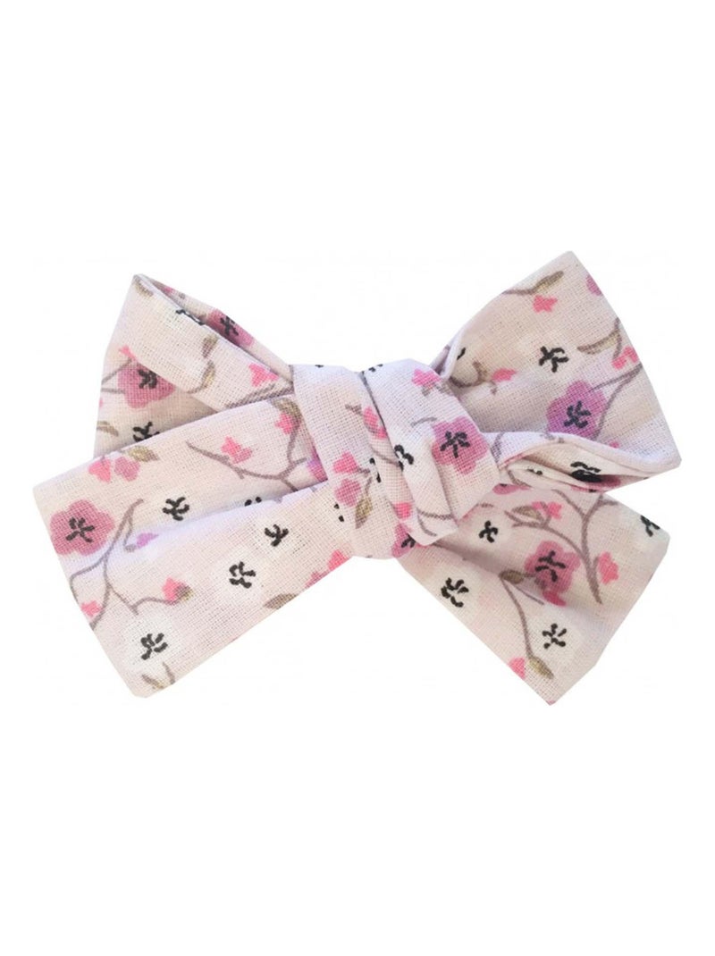 Grande barrette anti-glisse en gaze de coton BB&CO Noir Mauve - Kiabi