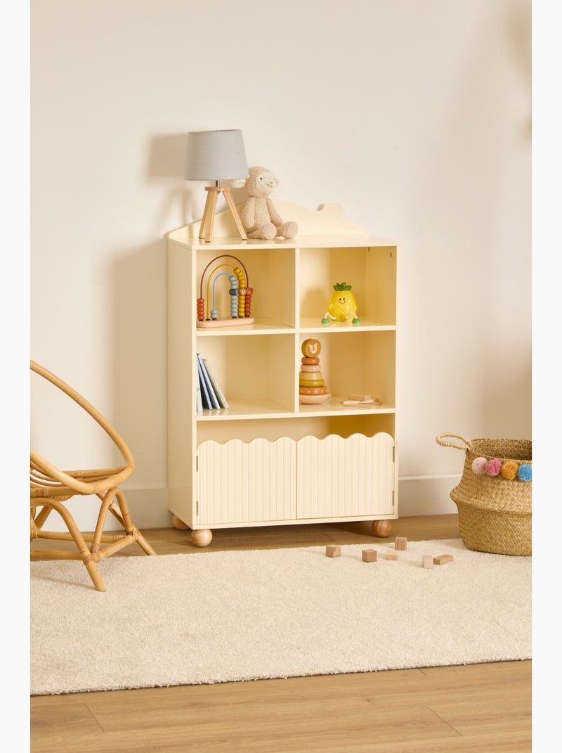 Grande bibliothèque enfant avec portes Beige - Kiabi