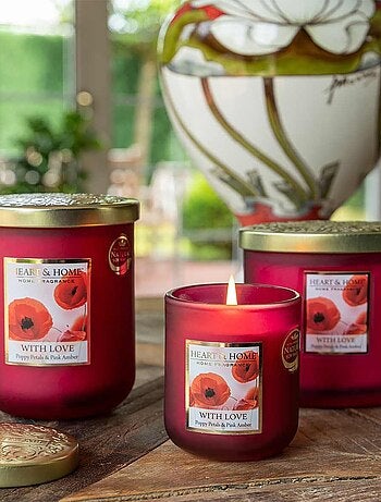 Grande bougie à la cire de soja amour