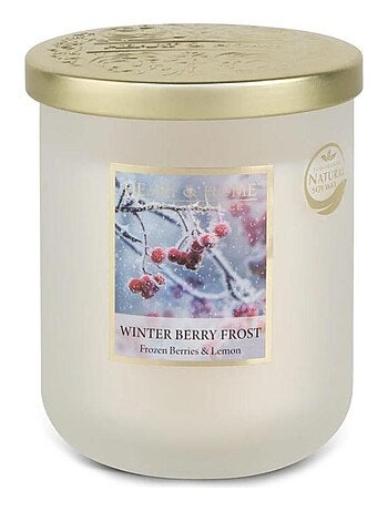 Grande bougie à la cire de soja baies d’hiver