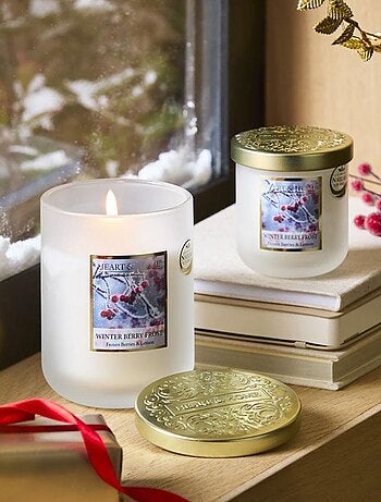 Grande bougie à la cire de soja baies d’hiver