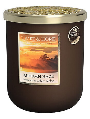 Grande bougie à la cire de soja brume d’automne