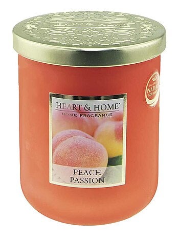Grande Bougie à la cire de soja Pêche Passion