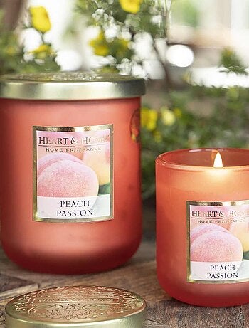 Grande Bougie à la cire de soja Pêche Passion