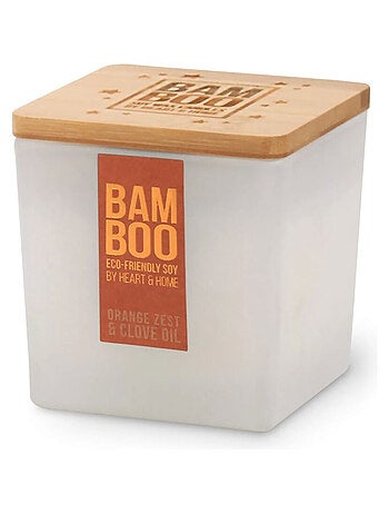 Grande bougie bambou zeste d'orange et clou de girofle