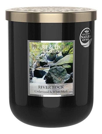 Grande bougie heart and home eau vive et sous Bois