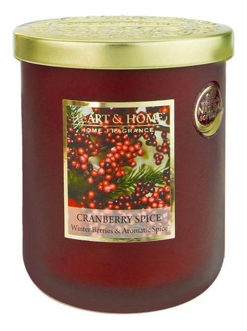 Grande bougie heart and home épices et cranberry - Kiabi