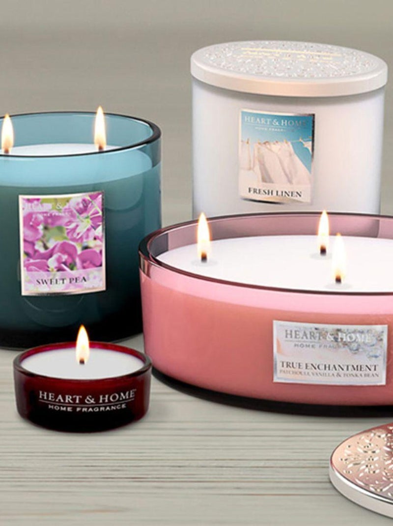 Grande bougie heart and home pois de senteur Blanc - Kiabi