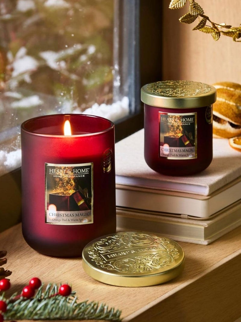 Grande bougie Magie de Noël Rouge - Kiabi