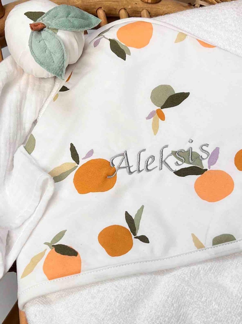 Grande cape de bain en coton et bambou, Clem SEVIRA KIDS Blanc - Kiabi