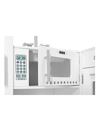 Grande cuisine d'angle bois avec lave-linge Mamabrum