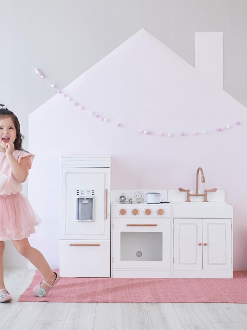 Grande cuisinière de jeu en bois pour enfant - Kiabi