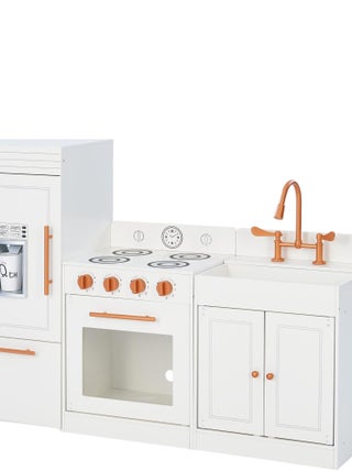 Grande cuisinière de jeu rose doré en bois pour enfant Teamson TD-12863R