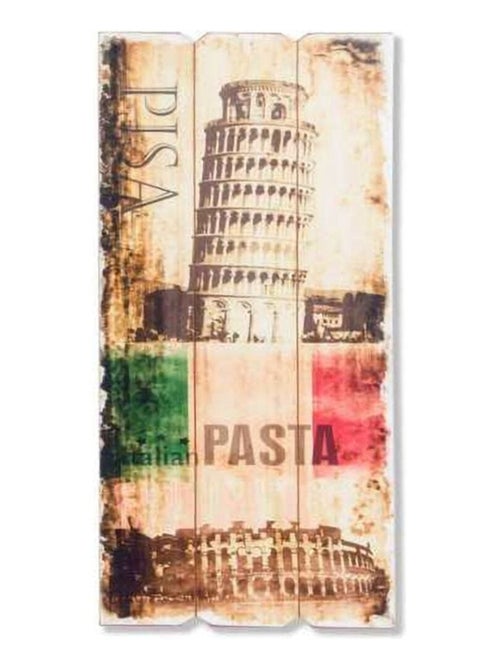 Grande décoration murale en bois italia - Kiabi