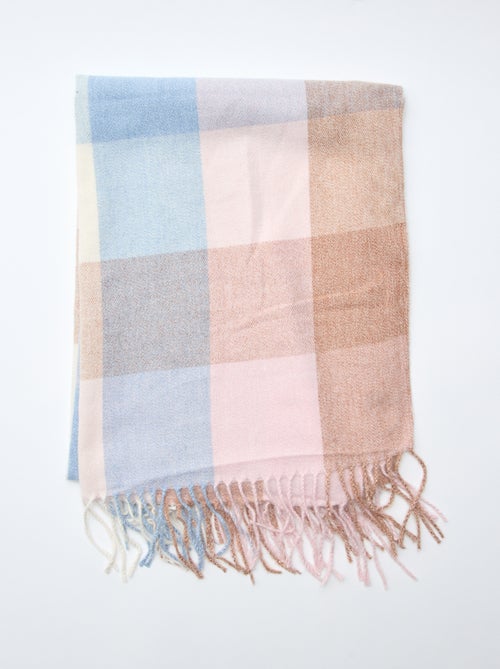 Grande écharpe à carreaux - Kiabi