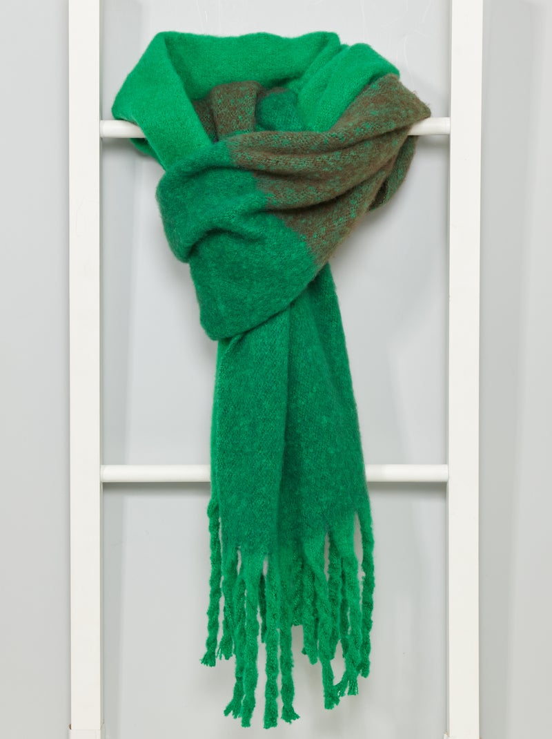 Grande écharpe en maille Vert - Kiabi
