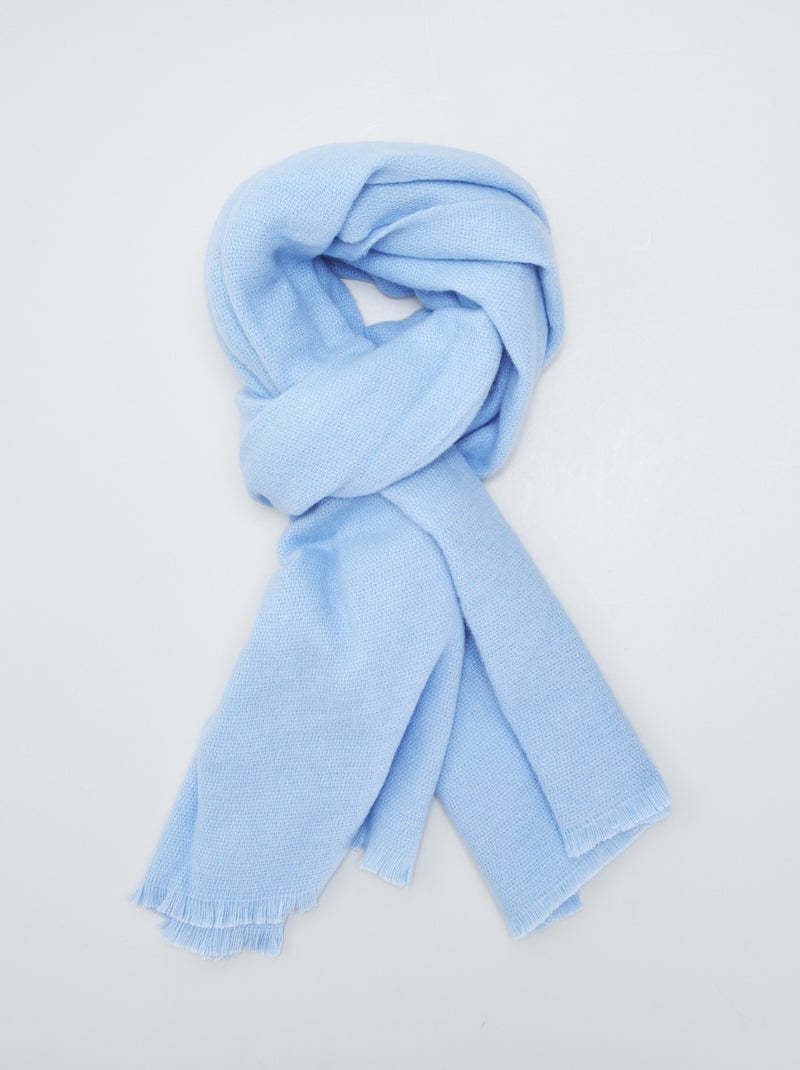 Grande écharpe toucher doux Bleu - Kiabi