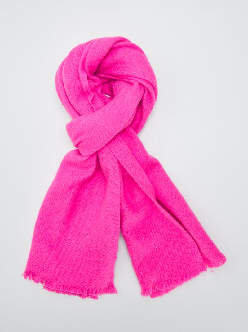 Grande écharpe toucher doux Rose - Kiabi