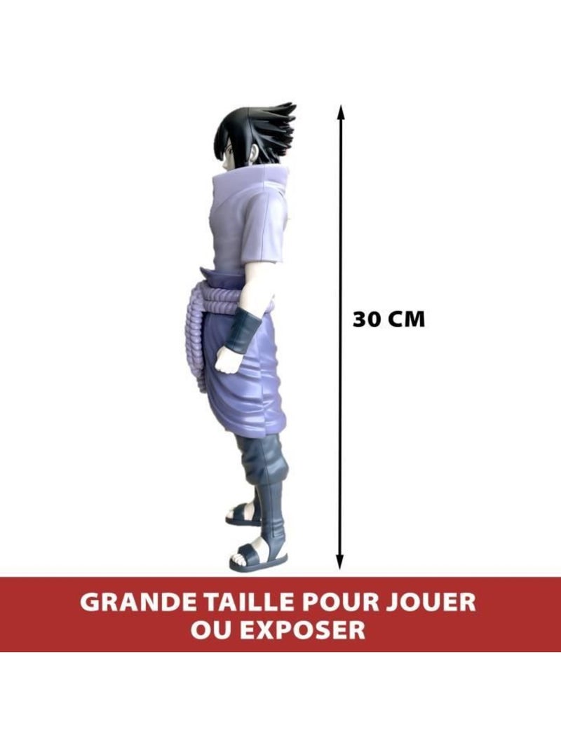 Grande figurine articulée 30 cm sasuke - bandai, naruto shippuden Bleu - Kiabi