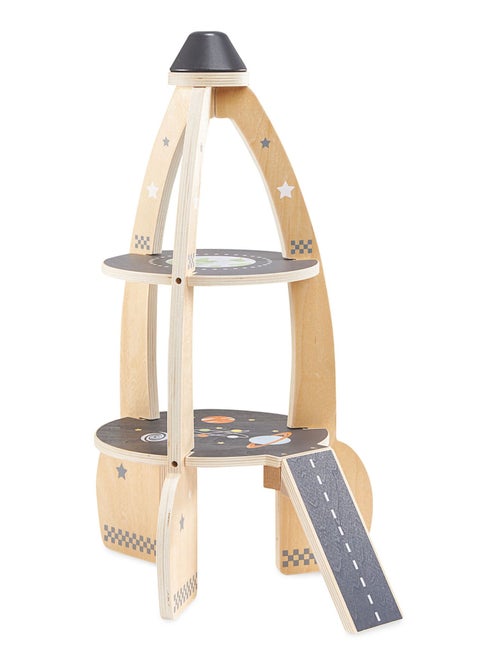 Grande Fusée Spatiale en bois avec accessoires à construire - Garage enfant +3 ans - Kiabi
