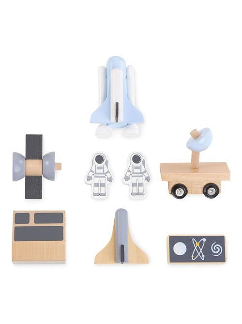 Grande Fusée Spatiale en bois avec accessoires à construire - Garage enfant +3 ans - Kiabi