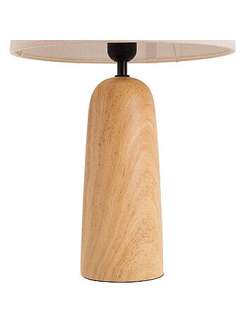 Grande lampe en céramique aspect bois
