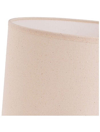 Grande lampe en céramique aspect bois