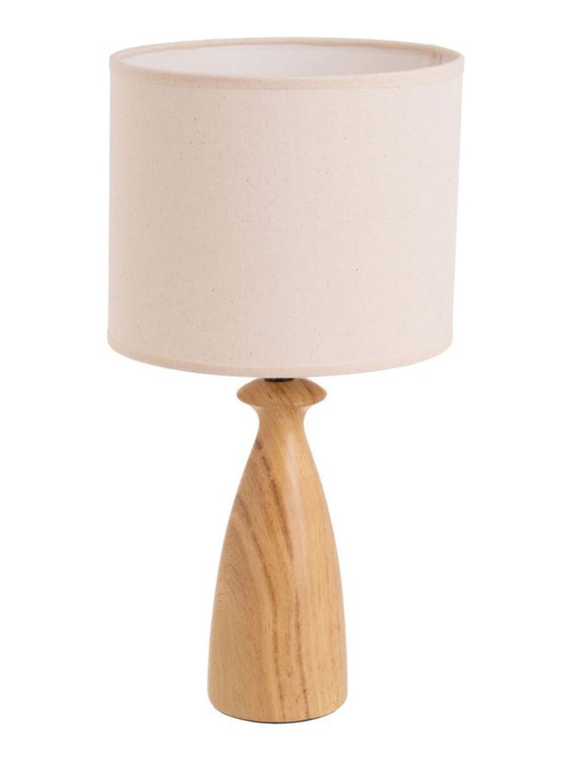 Grande lampe en céramique aspect bois Beige - Kiabi