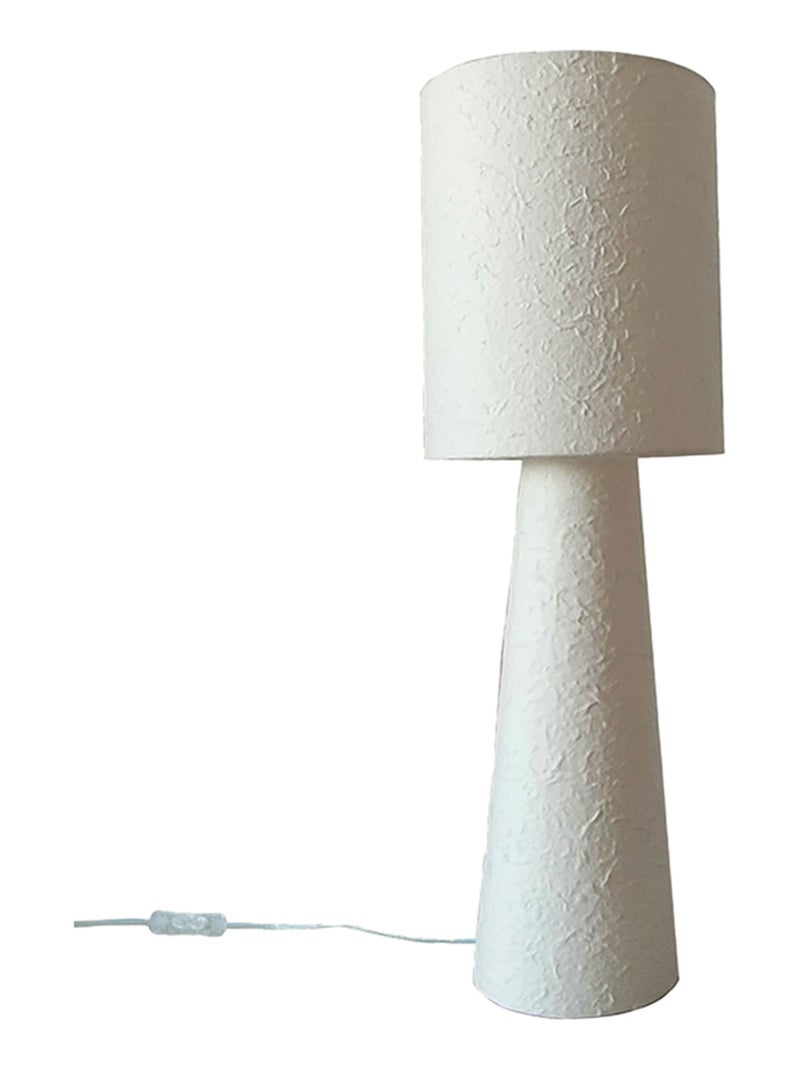 Grande lampe en papier maché Blanc - Kiabi