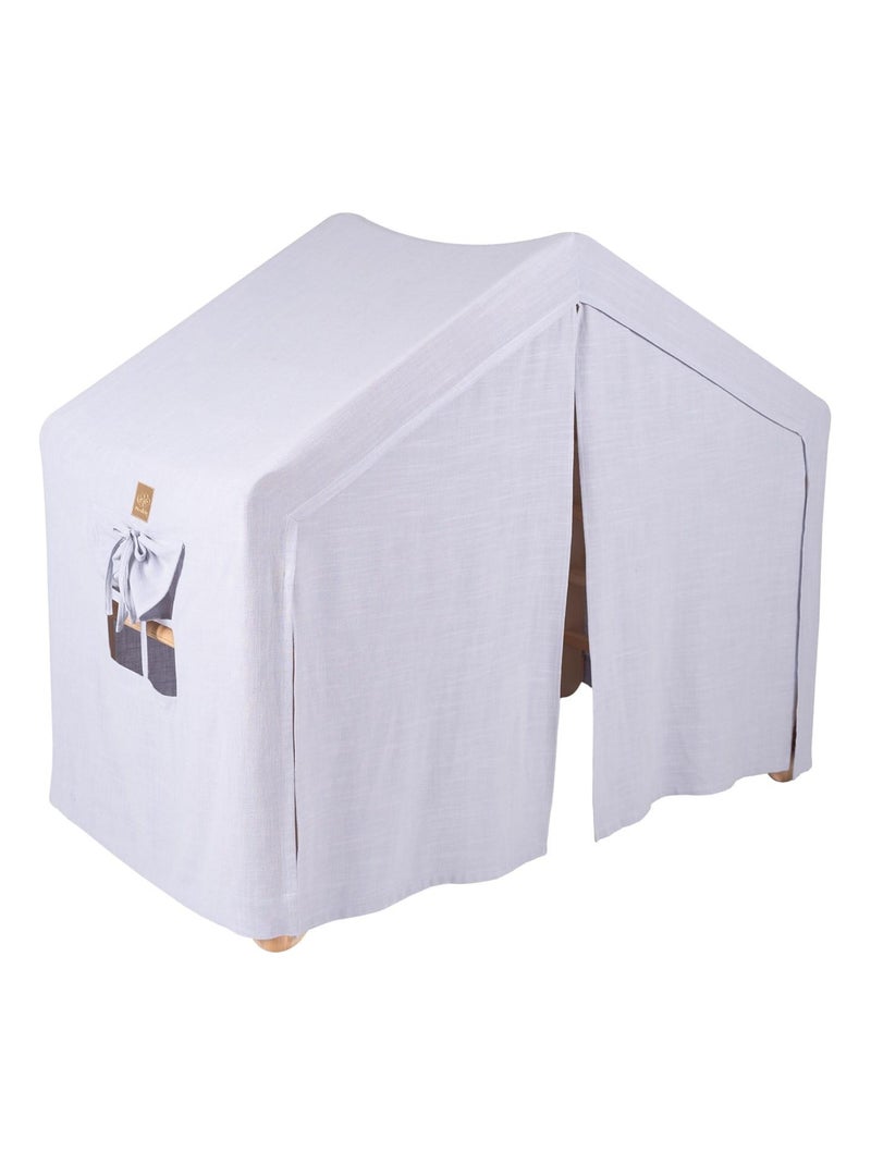 Grande Maison avec échelle pliable pour enfants. Bois, Lin, Coton, Maison, Échelle Beige - Kiabi