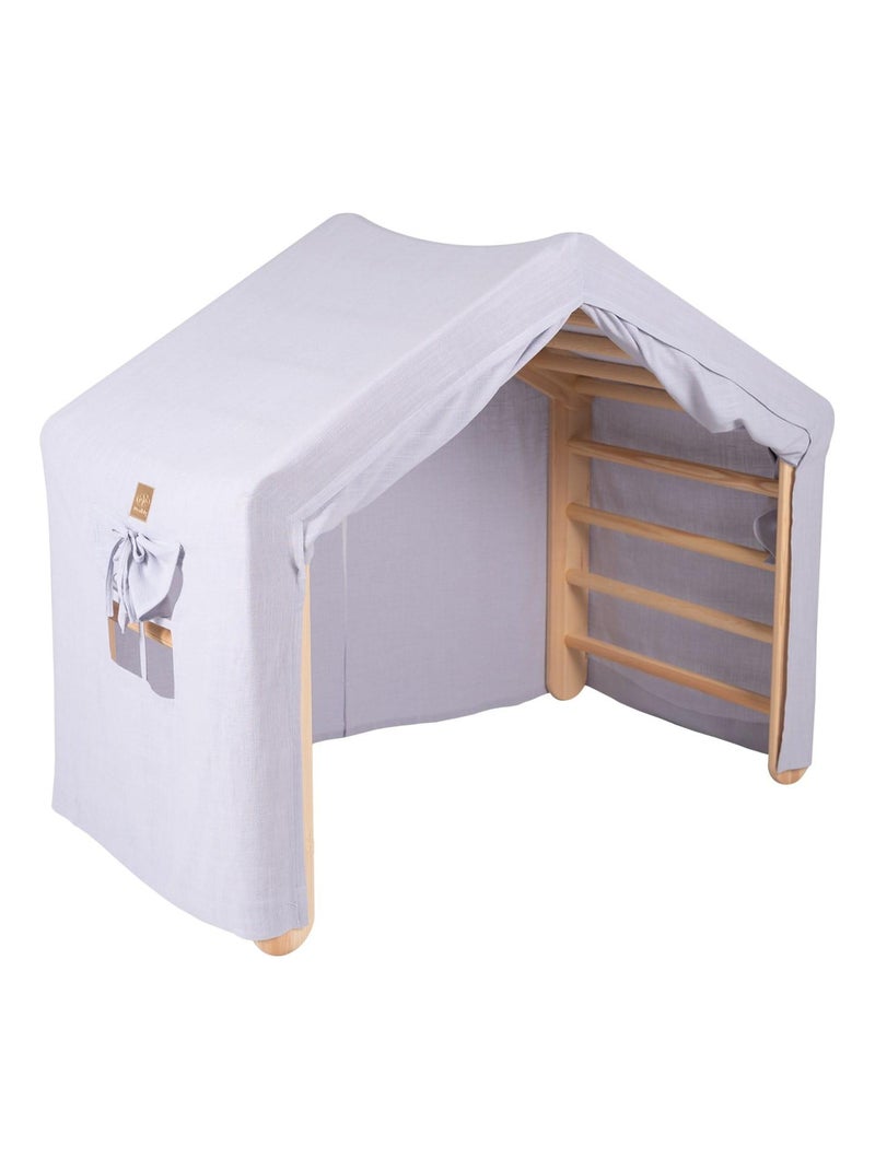Grande Maison avec échelle pliable pour enfants. Bois, Lin, Coton, Maison, Échelle Beige - Kiabi