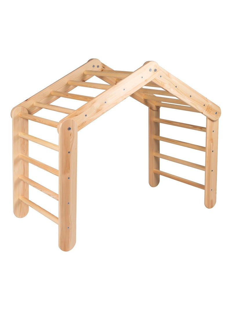 Grande Maison avec échelle pliable pour enfants. Bois, Lin, Coton, Maison, Échelle Beige - Kiabi
