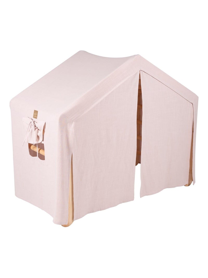 Grande Maison avec échelle pliable pour enfants. Bois, Lin, Coton, Maison, Échelle Beige - Kiabi