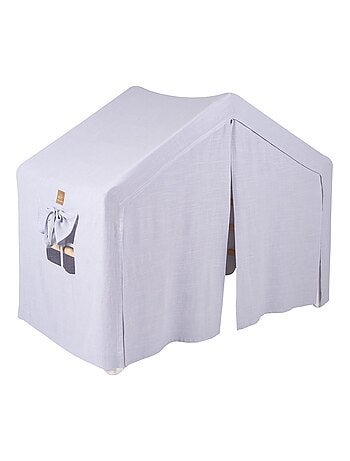 Grande Maison avec échelle pliable pour enfants. Bois, Lin, Coton, Maison, Échelle