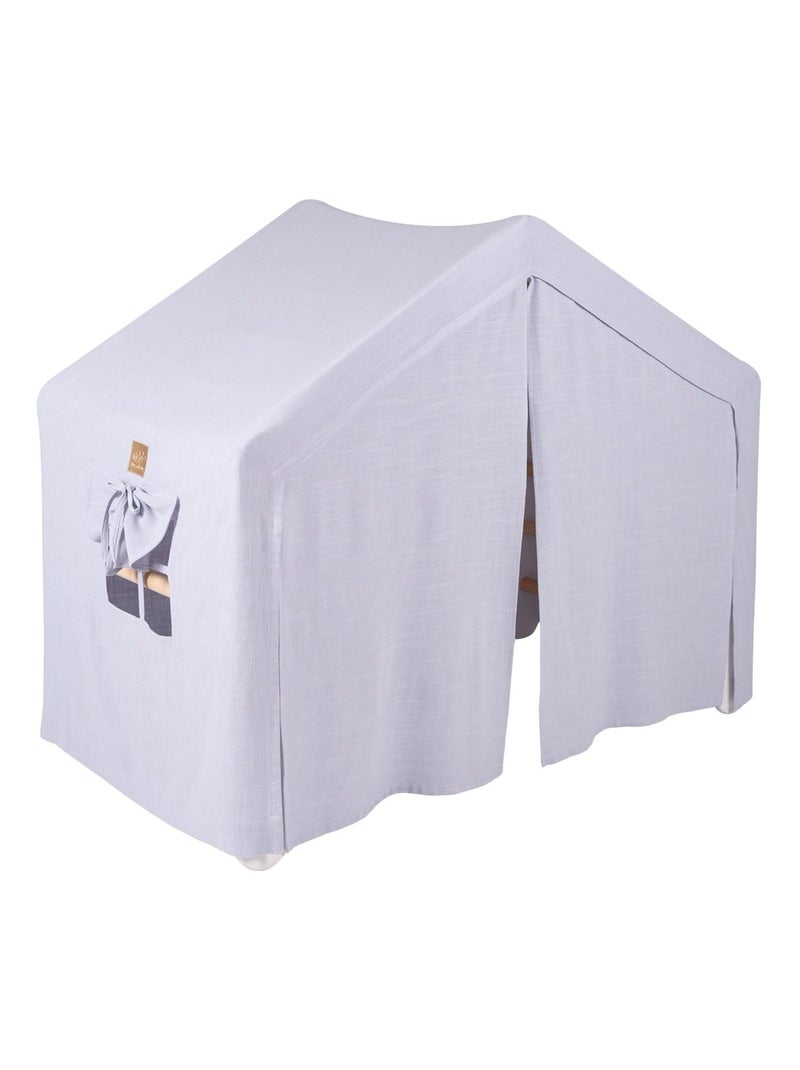 Grande Maison avec échelle pliable pour enfants. Bois, Lin, Coton, Maison, Échelle Blanc - Kiabi