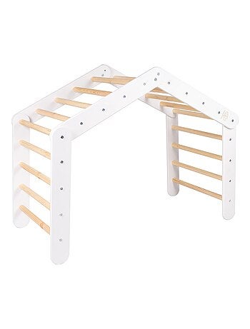 Grande Maison avec échelle pliable pour enfants. Bois, Lin, Coton, Maison, Échelle