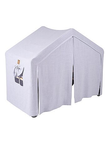 Grande Maison avec échelle pliable pour enfants. Bois, Lin, Coton, Maison, Échelle