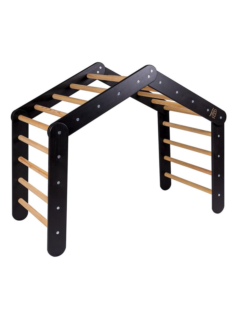 Grande Maison avec échelle pliable pour enfants. Bois, Lin, Coton, Maison, Échelle Noir - Kiabi