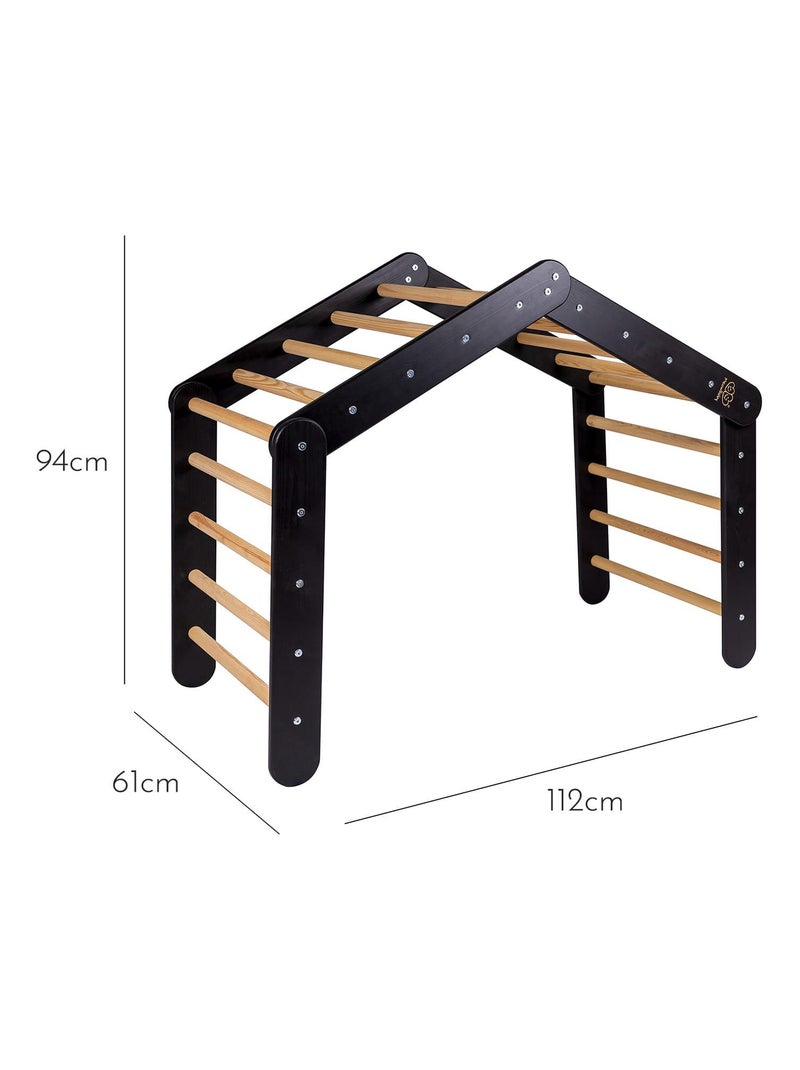 Grande Maison avec échelle pliable pour enfants. Bois, Lin, Coton, Maison, Échelle Noir - Kiabi