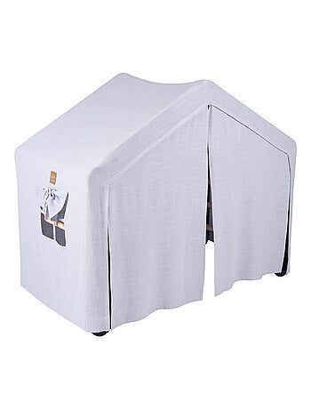 Grande Maison avec échelle pliable pour enfants. Bois, Lin, Coton, Maison, Échelle