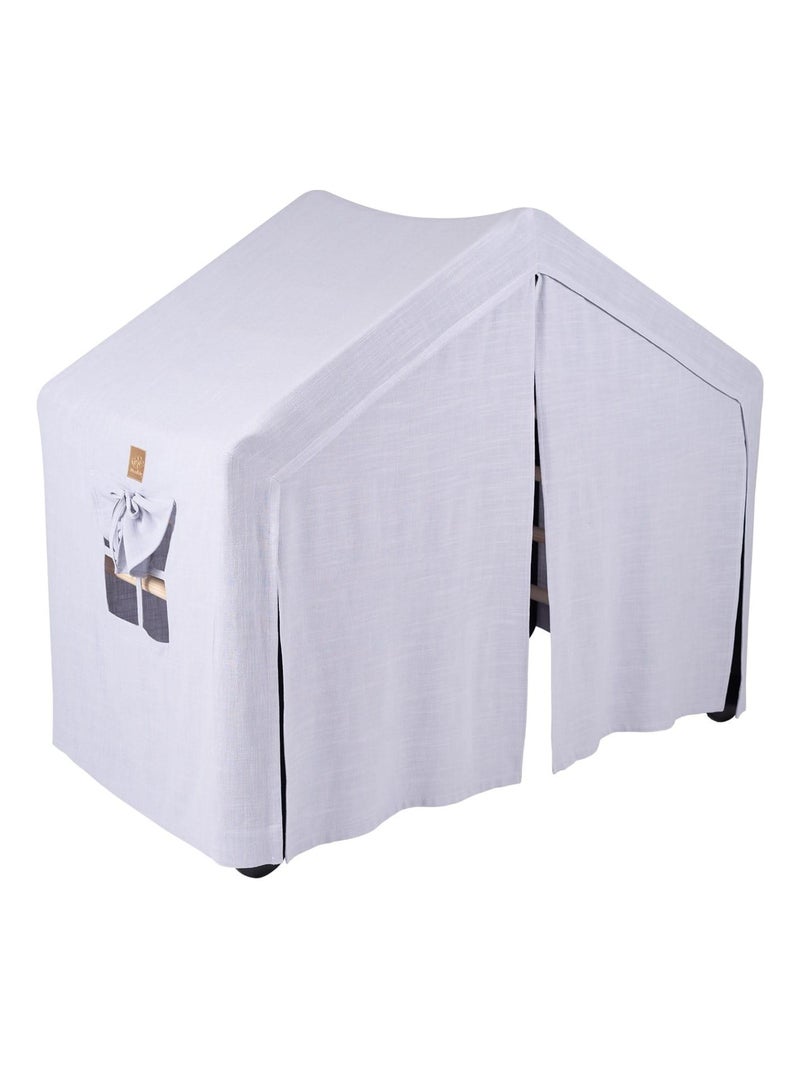 Grande Maison avec échelle pliable pour enfants. Bois, Lin, Coton, Maison, Échelle Noir - Kiabi