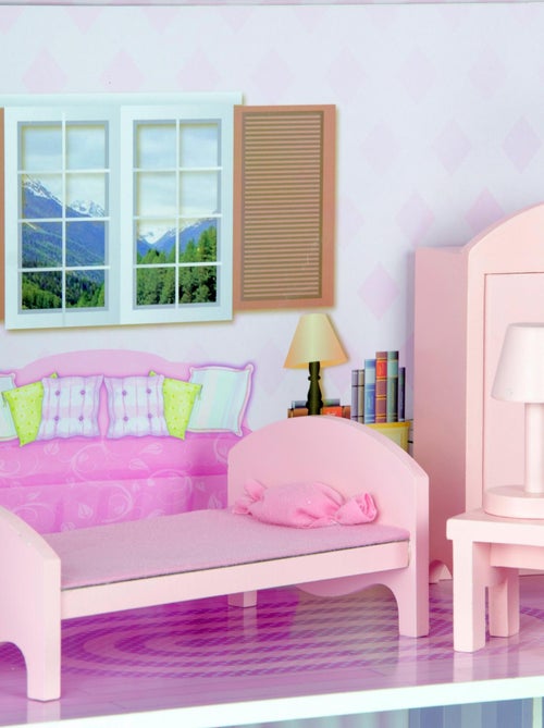 Grande Maison de poupée en bois 13 accessoires enfant - Kiabi Grande Maison de poupée en bois 13 accessoires enfant - Kiabi